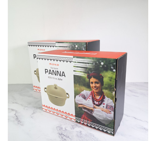 Кастрюля PEPPER PR-2316-20 PANNA 20×10,0/3,0 л