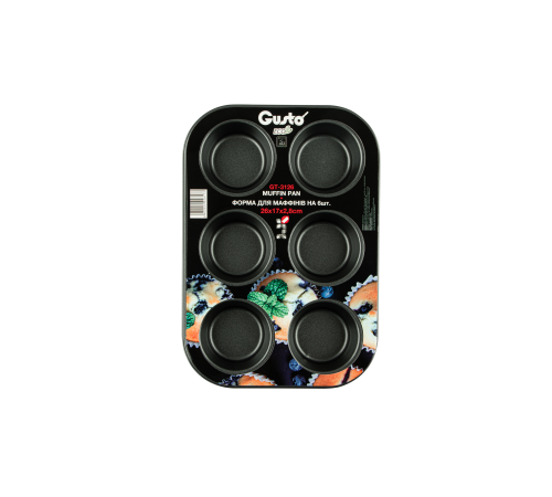 Форма для мафинов на 6 шт GT-3126 GUSTO 26 x 17 x 2.8 см