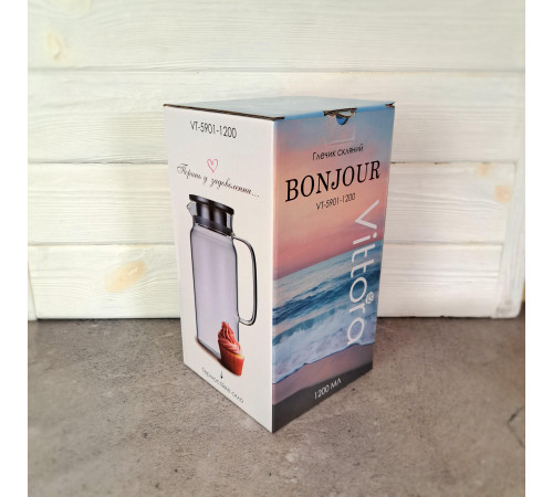 Кувшин стеклянный Bonjour VT-5901-1200 VITTORA 1.2 л