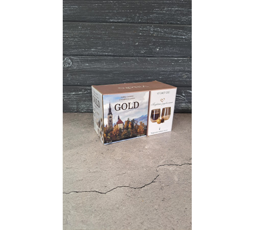 Набор стаканов GOLD (2 ШТ) VТ-5407-250 с двойным дном 250 мл.