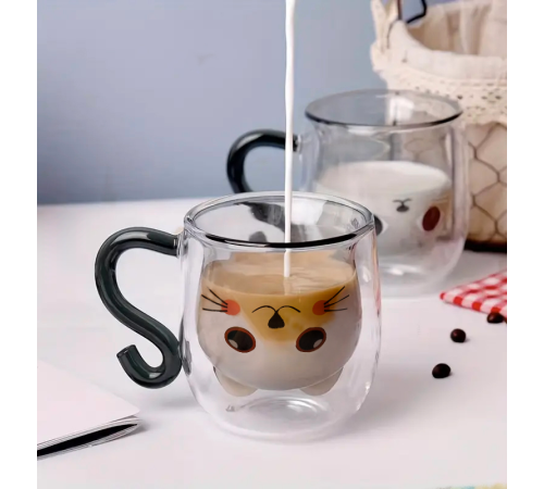 Набор чашек CATS (2 ШТ) VТ-5305-250 с двойным дном 250 мл.