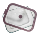 Харчовий контейнер VT-8510 скляний з скляною силіконовою кришкою, прямокутний вакуум 1000мл VITTORA