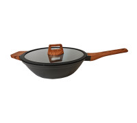 Сковорода PR-2314-30 wok с крышкой Wood 30 см. PEPPER