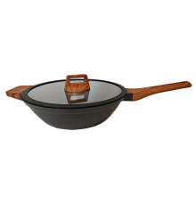 Сковорода PR-2314-30 wok с крышкой Wood 30 см. PEPPER