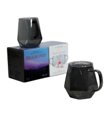 Набор чашек VT-5102-300 DIAMOND из боросиликатного стекла – 2 шт. 300 мл