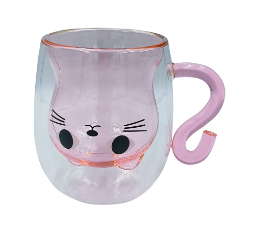Набор чашек VT-5317-250 KITTY PINK с двойным дном 2 шт. 250мл Vittora
