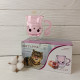 Набор чашек VT-5317-250 KITTY PINK с двойным дном 2 шт. 250мл Vittora