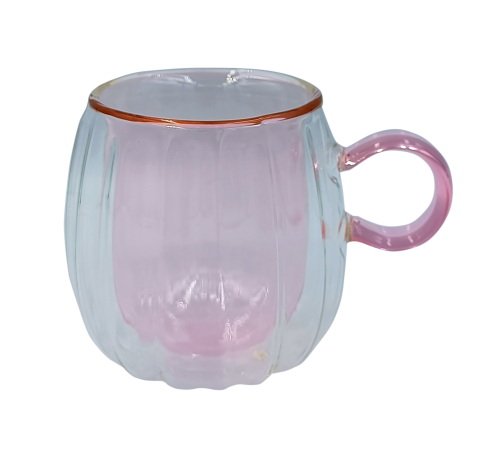 Набір чашок VT-5315-240 CUT PINK з подвійним дном 2 шт. 240мл Vittora