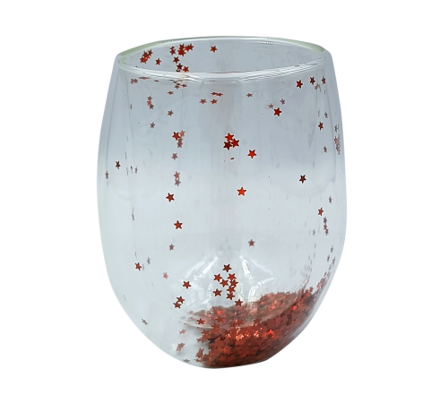 Набор стаканов VT-5410-350 STAR RED с двойным дном 2 шт. 350мл Vittora