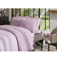 Комплект постельного белья CK BOUTIQUE PEMBE FLOREST розовый, евро OZDILEK