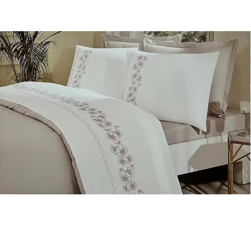 Комплект постельного белья CK BOUTIQUE BEJ PETRA бежевый, евро OZDILEK