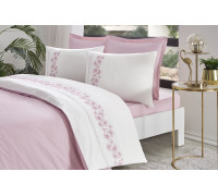 Комплект постельного белья CK BOUTIQUE PEMBE PETRA розовый, евро OZDILEK