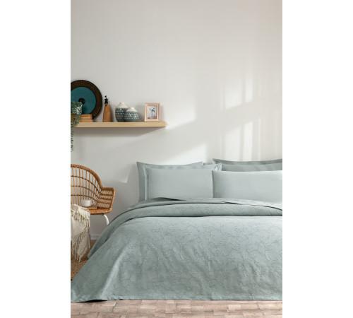 Комплект постельного белья CK YESIL JAKAR LUX мятный, евро+ OZDILEK