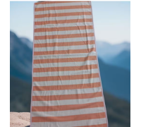 Рушник банний DOUBLE C.STRIPE оранжево-рожевий 70х145см. OZDILEK