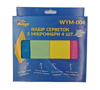 Набір серветок WYM-004 з мікрофібри 30х30 см (4шт) WERK