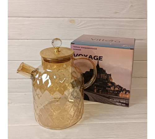 Чайник заварочный VT-5510-1800 VOYAGE стеклянный 1800мл Vittora