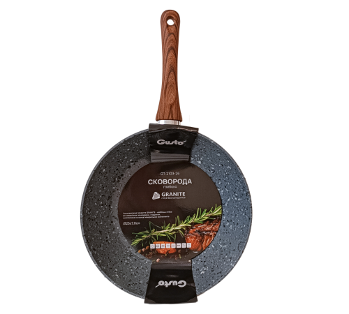Сковорода глубокая GT-2103-26 покрытие GRANITE 26x7.0 см