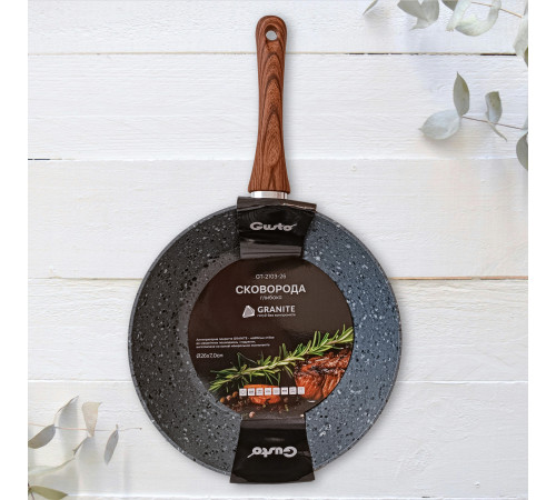 Сковорода глубокая GT-2103-28 покрытие GRANITE 28x7.3 см Gusto