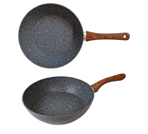 Сковорода глубокая GT-2103-28 покрытие GRANITE 28x7.3 см Gusto