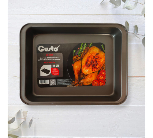 Форма прямоугольная для выпечки GT-3304 (жаровня) 39.5x30x6 см Gusto