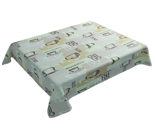 Скатерть WK-30005 из ПВХ "Кружка кофе" 100х137см. Werk