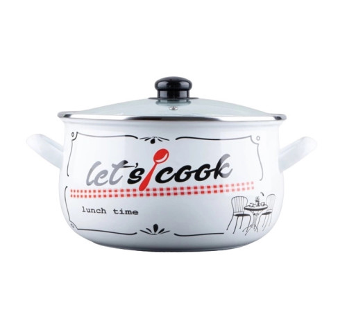 Кастрюля GT-T-116-LCW Lets cook белая 16 см 2.1 л Gusto