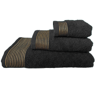 Полотенце Афина VS-T46-5090, 50х90см 100% хлопок, черный Versailles