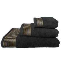 Полотенце Афина VS-T46-5090, 50х90см 100% хлопок, черный Versailles
