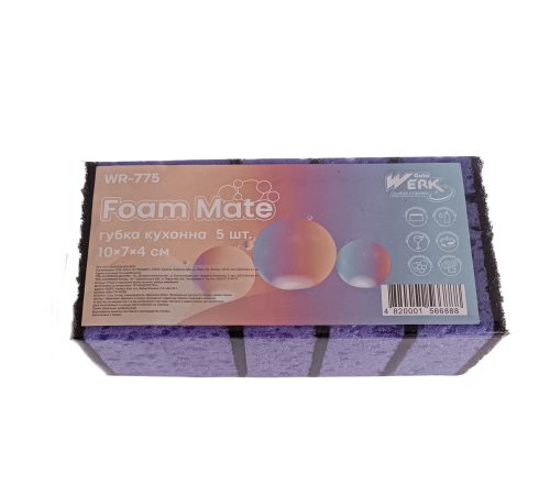 Губка кухонная Foam Mate 5 шт WR-775 (10х7х4 см) Werk