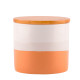 Ємність з дерев'яною кришкою VТ-8403 помаранчева Vittora 10 см