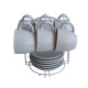 Набір Elegance VT-P-5303 6 чашок з блюдцями на підставці Vittora
