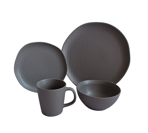 Тарілка обідня VT-P-1265GT Gray Texture Vittora 265 мл