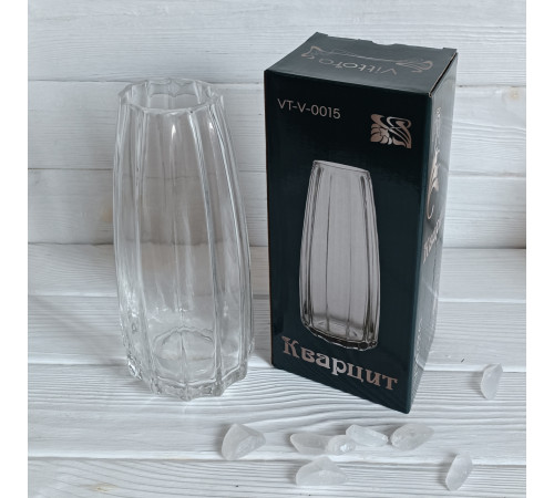 Ваза скляна VT-V-0015 Кварцит 22.2см Vittora