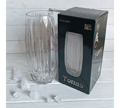 Ваза скляна VT-V-0017 Топаз 27.8см Vittora