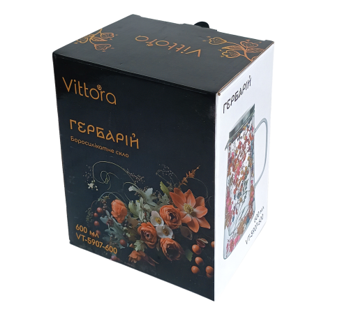 Глечик VT-5907-600 Гербарій з подвійними стінками Vittora 0.6 л.