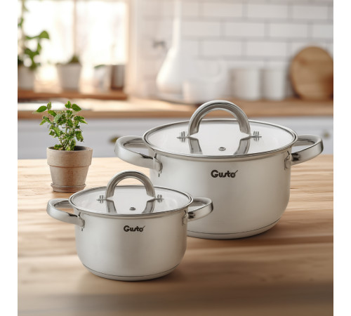 Каструля GT-1504-24 LINEA 24см, 6.1 л Gusto