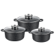 Набір каструль GT-2404-22/24/26 покриття MARBLE, 6пр. (3.2л/4.5л/5.5л) Gusto