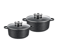 Набор кастрюль GT-2404-28/30 покрытие MARBLE, 4пр. (6.5л/7.9л) Gusto