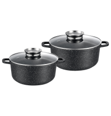 Набір каструль GT-2404-28/30 покриття MARBLE, 4пр. (6.5л/7.9л) Gusto