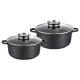 Набір каструль GT-2404-28/30 покриття MARBLE, 4пр. (6.5л/7.9л) Gusto