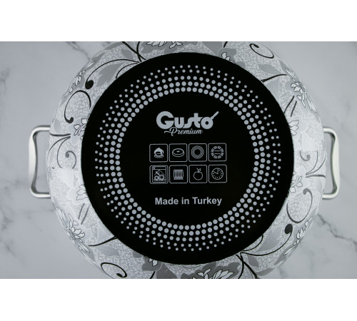 Кастрюля GT-T-224-С Мережка Premium 24 см 5.7 л GUSTO