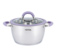 Кастрюля PR-1109-16 Purple iris Крышка с силиконовым ободком 16 см 1.6 л PEPPER