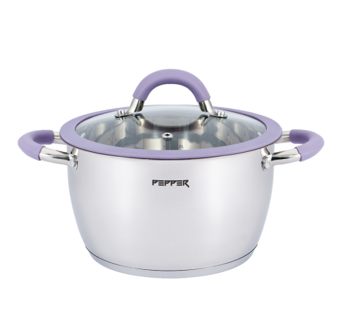 Кастрюля PR-1109-18 Purple iris Крышка с силиконовым ободком 18 см 2.3 л PEPPER