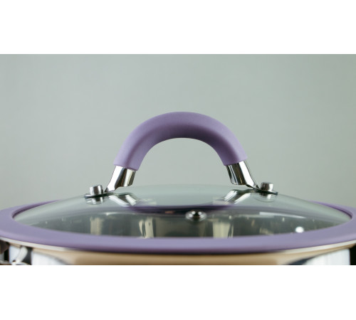 Кастрюля PR-1109-20 Purple iris Крышка с силиконовым ободком 20 см 3.2 л PEPPER