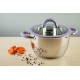 Кастрюля PR-1109-22 Purple iris Крышка с силиконовым ободком 22 см 4.2 л PEPPER
