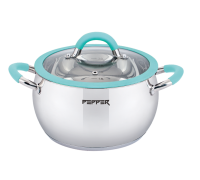 Кастрюля PR-1110-20 Apple Mint Крышка с силиконовым ободком 20 см 4 л PEPPER