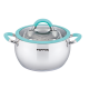 Кастрюля PR-1110-20 Apple Mint Крышка с силиконовым ободком 20 см 4 л PEPPER