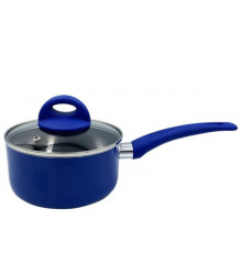 Ковш с крышкой GT-2408-16/1 покрытие WEILBURGER синий 16 см Gusto