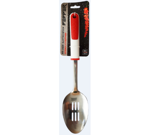 Ложка кухонная с отверстиями PR-5506 красная PEPPER            