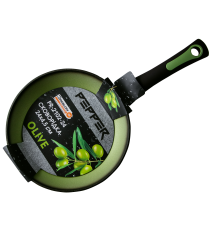 Сковорода OLIVE PR-2102-20 покрытие GREBLON C2 200 x 40 мм PEPPER